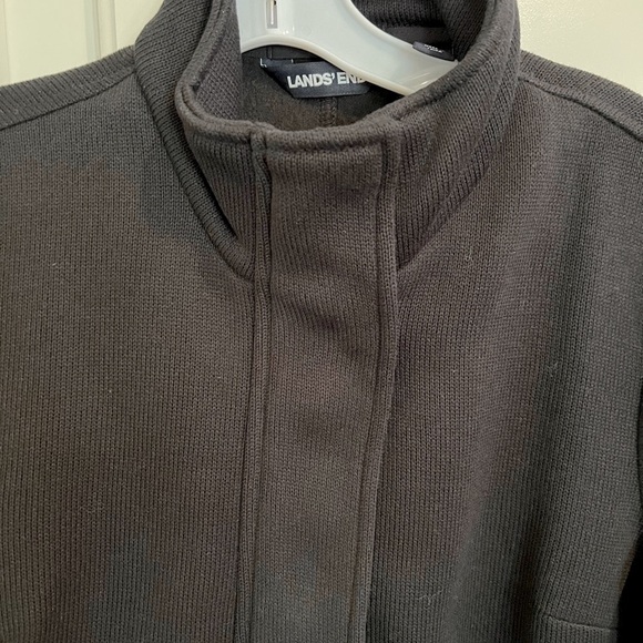 Black LANDS END sz MP 10/12 jacket pockets PICS LIGHTENED TO SHOW DETAILS - Picture 4 of 12